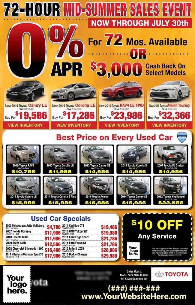 A 72 hour mid-summer sales event is now through july 30th