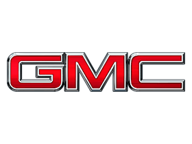 The gmc logo is red and silver on a white background.