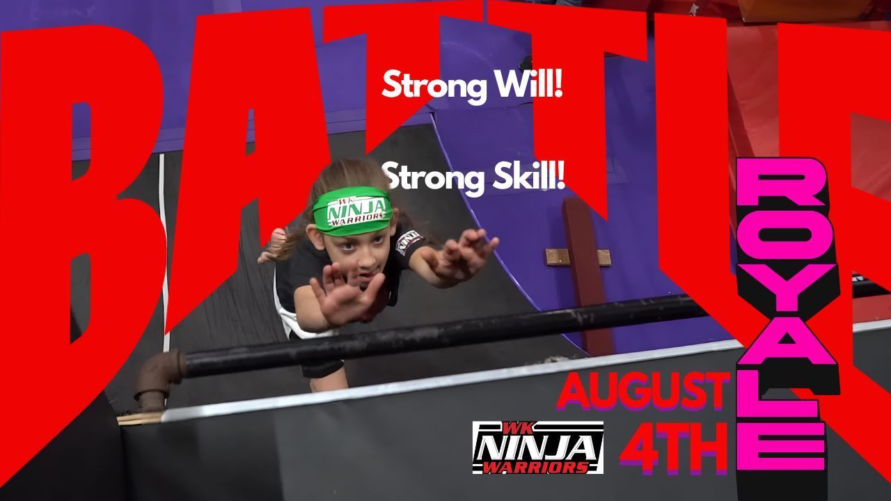 A poster for a ninja wrestling event on august 4th