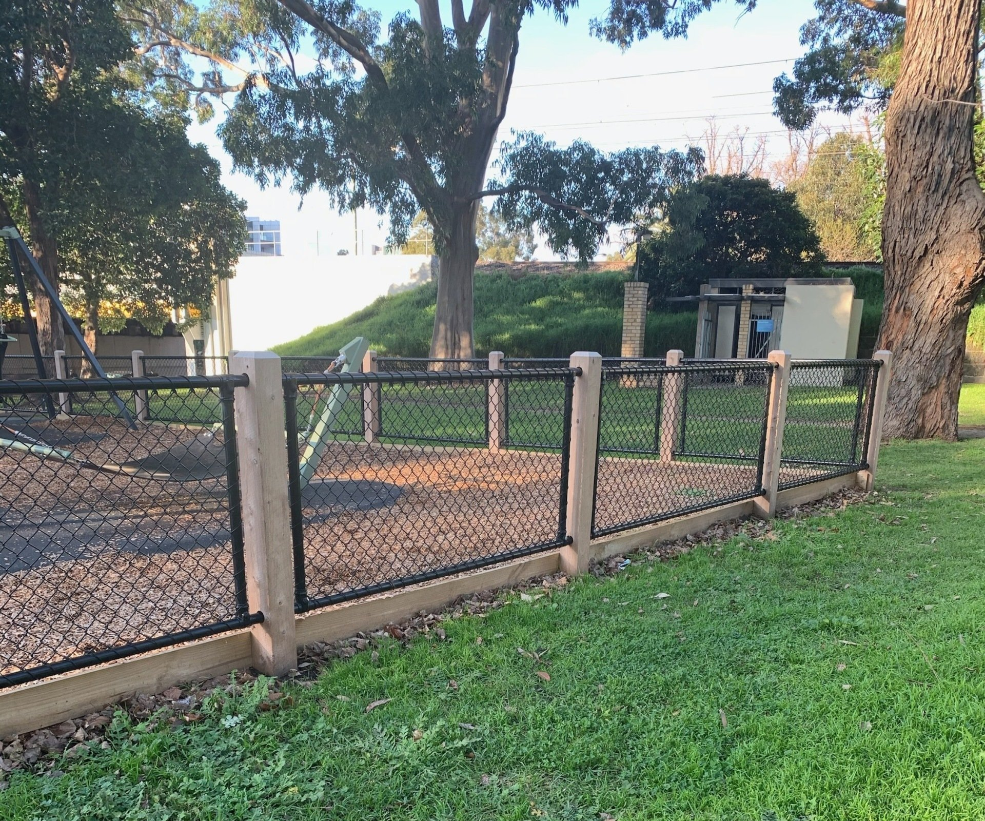 playground chain link fencing south yarra melbourne