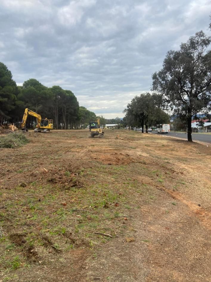 A Construction Site With a Lot of Dirt and Trees in the Background — Mudgee Tree Services in Eurunderee, NSW