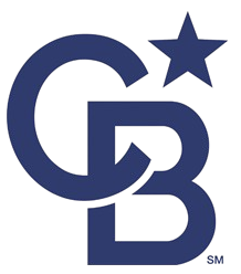 A blue logo with the letter b and a star for Coldwell Banker