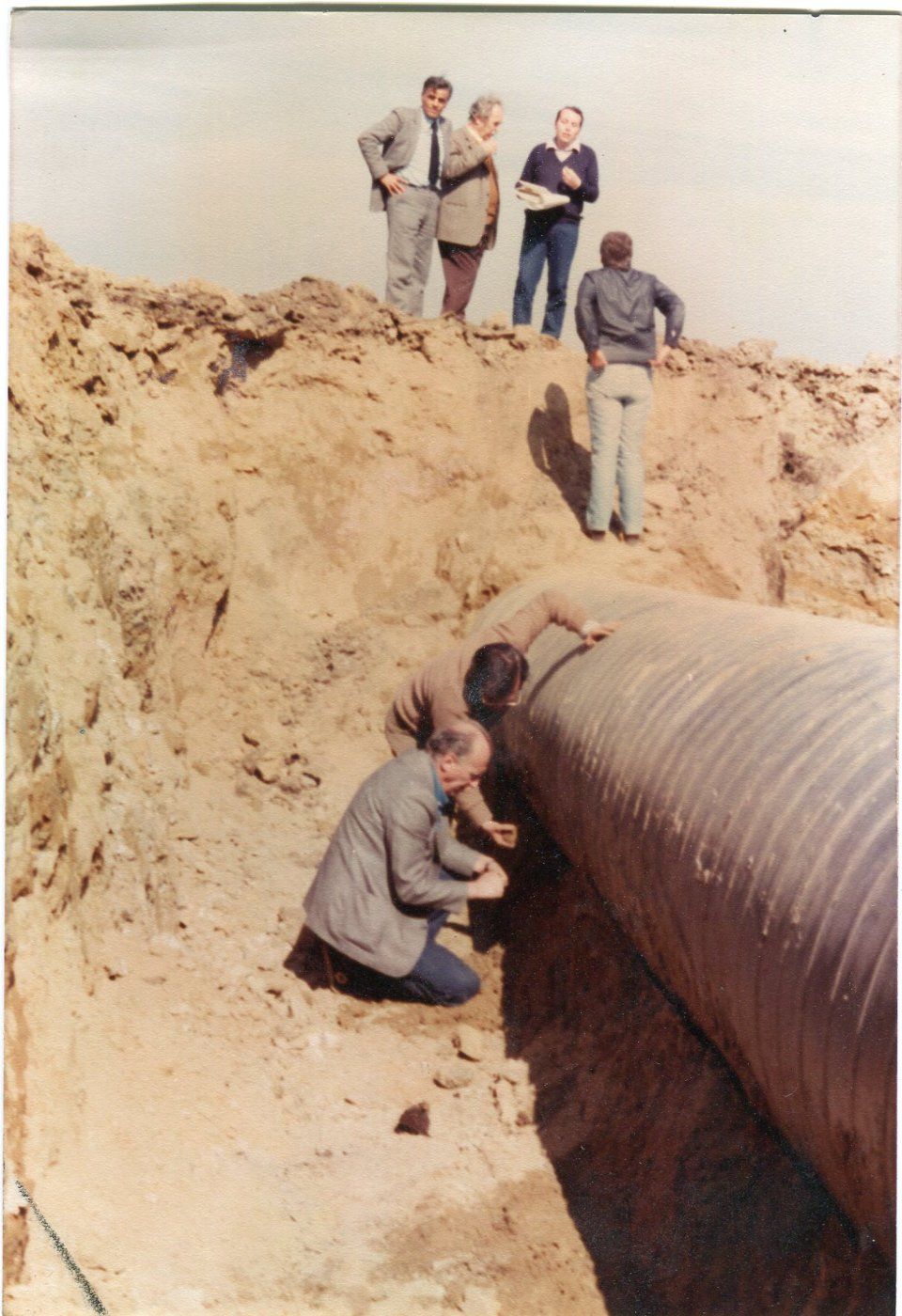 Foto d'epoca con lo staff