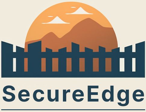 The logo for secure edge shows a city skyline with mountains in the background.