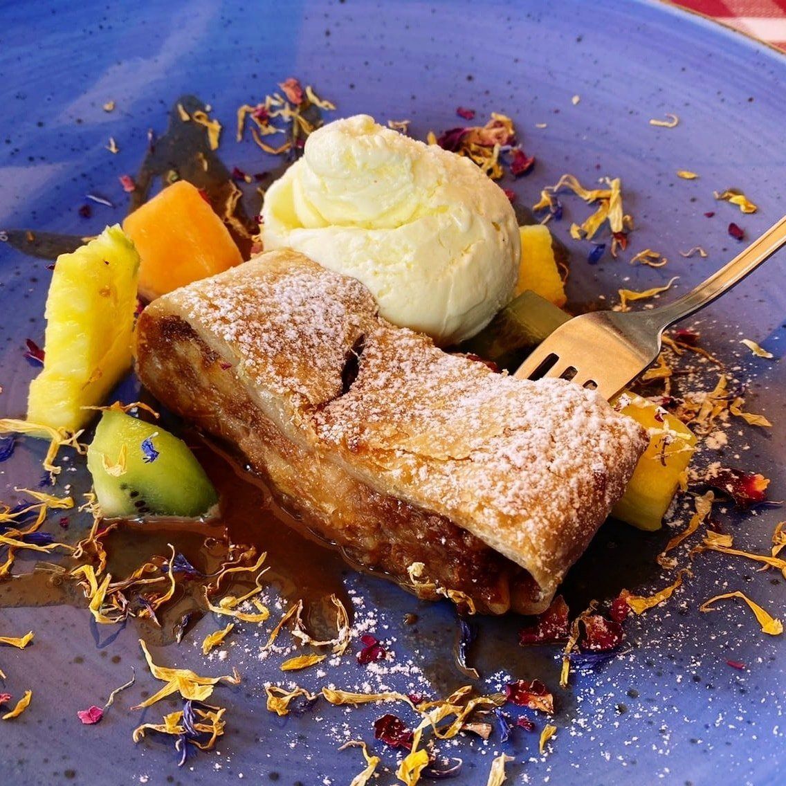 Strudel con gelato