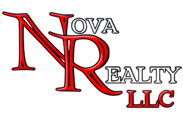 Logo for Nova Realty LLC; red intertwined