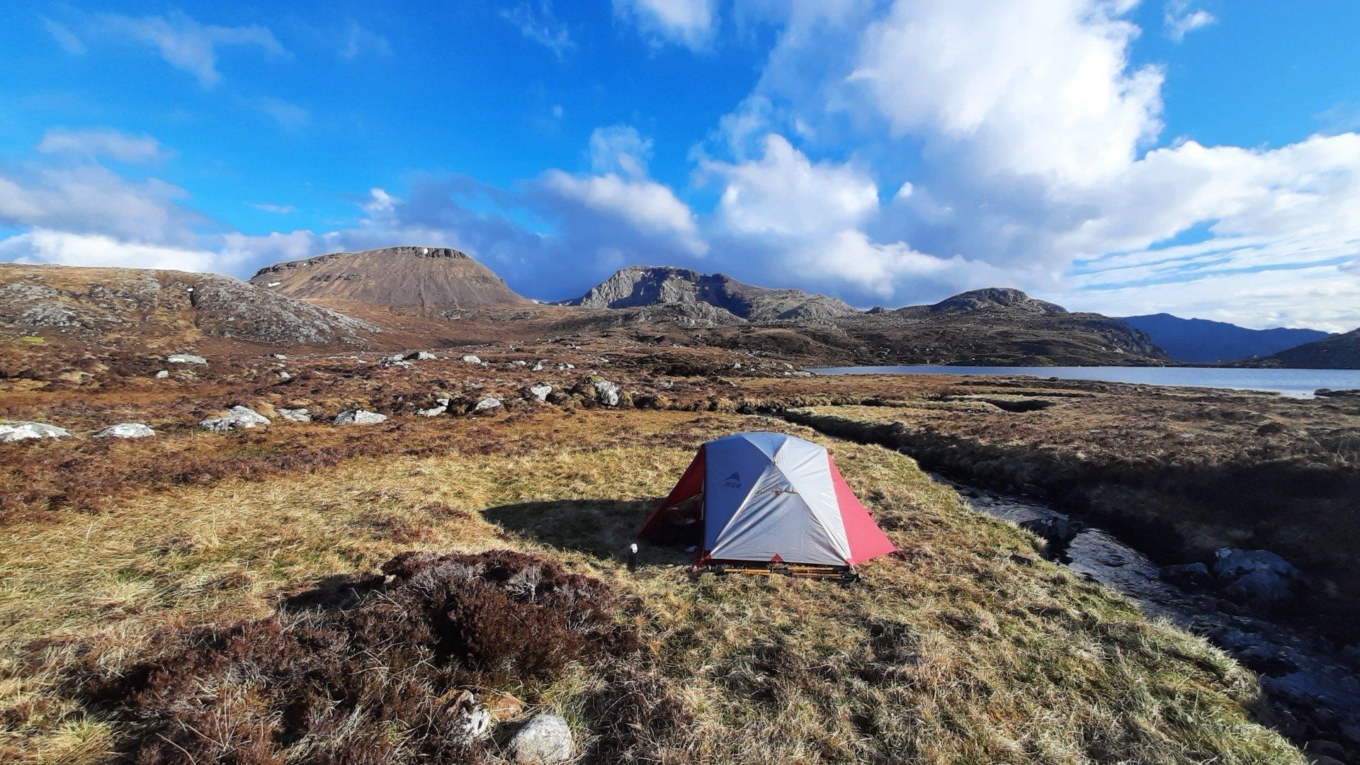 A wild camp below A' Mhaighdean