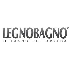 Legnobagno logo, text in gray: "LEGNOBAGNO" above "IL BAGNO CHE ARREDA" on white.