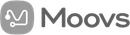 Logo for Moovs: a gray, rounded square with a white 