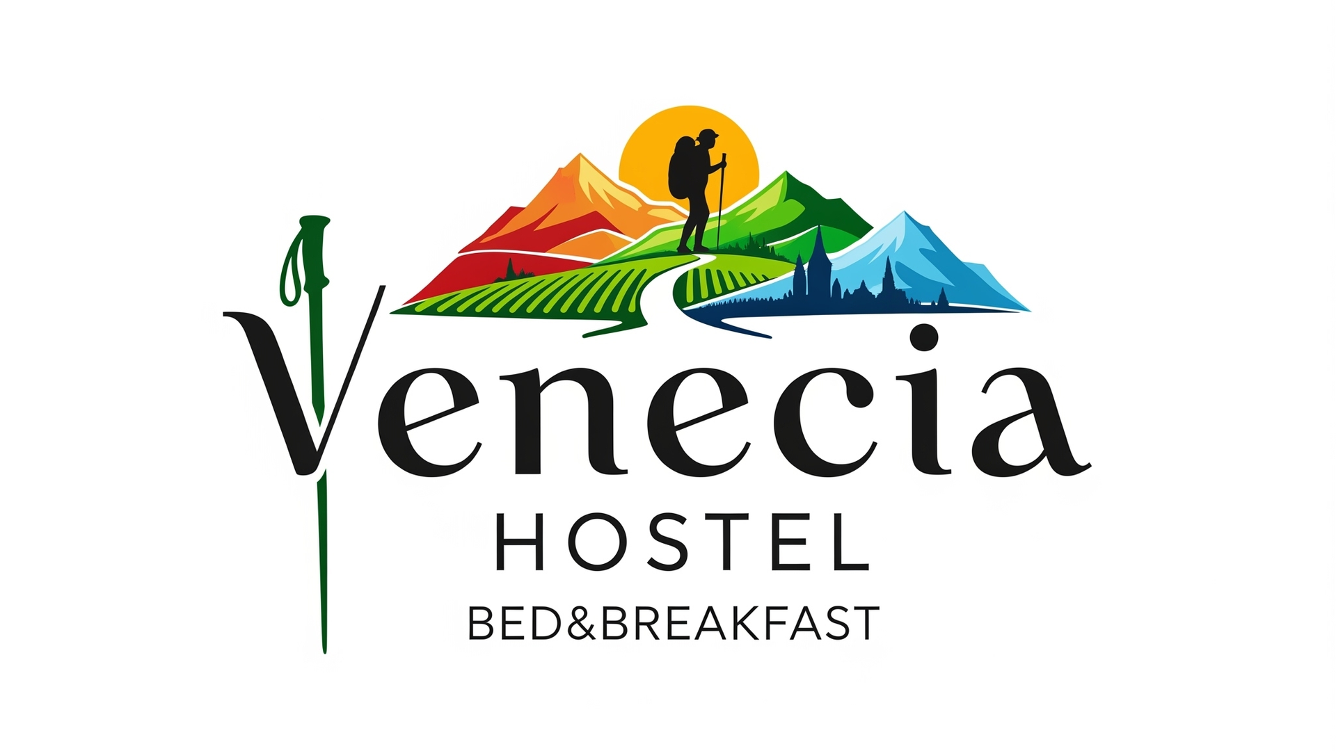 A colorful logo with a crown on a white background.