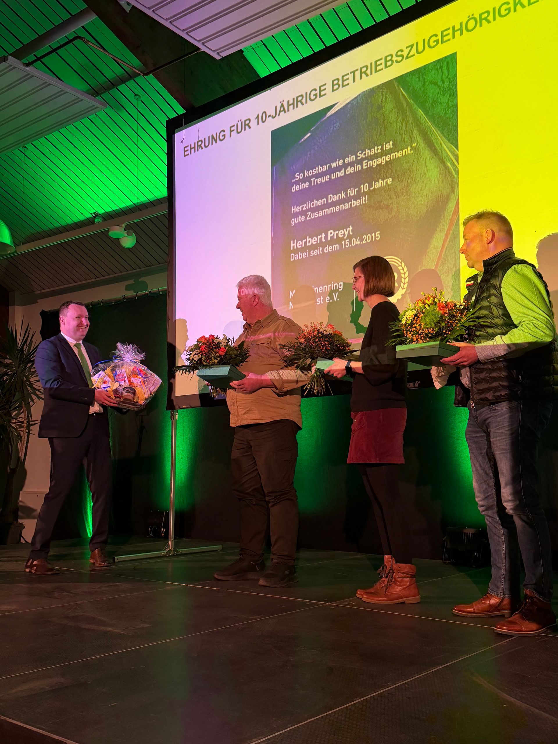 10-jährige Betriebszugehörigkeit:
Herbert Preyt, Imke Koets und Holger Keiser
