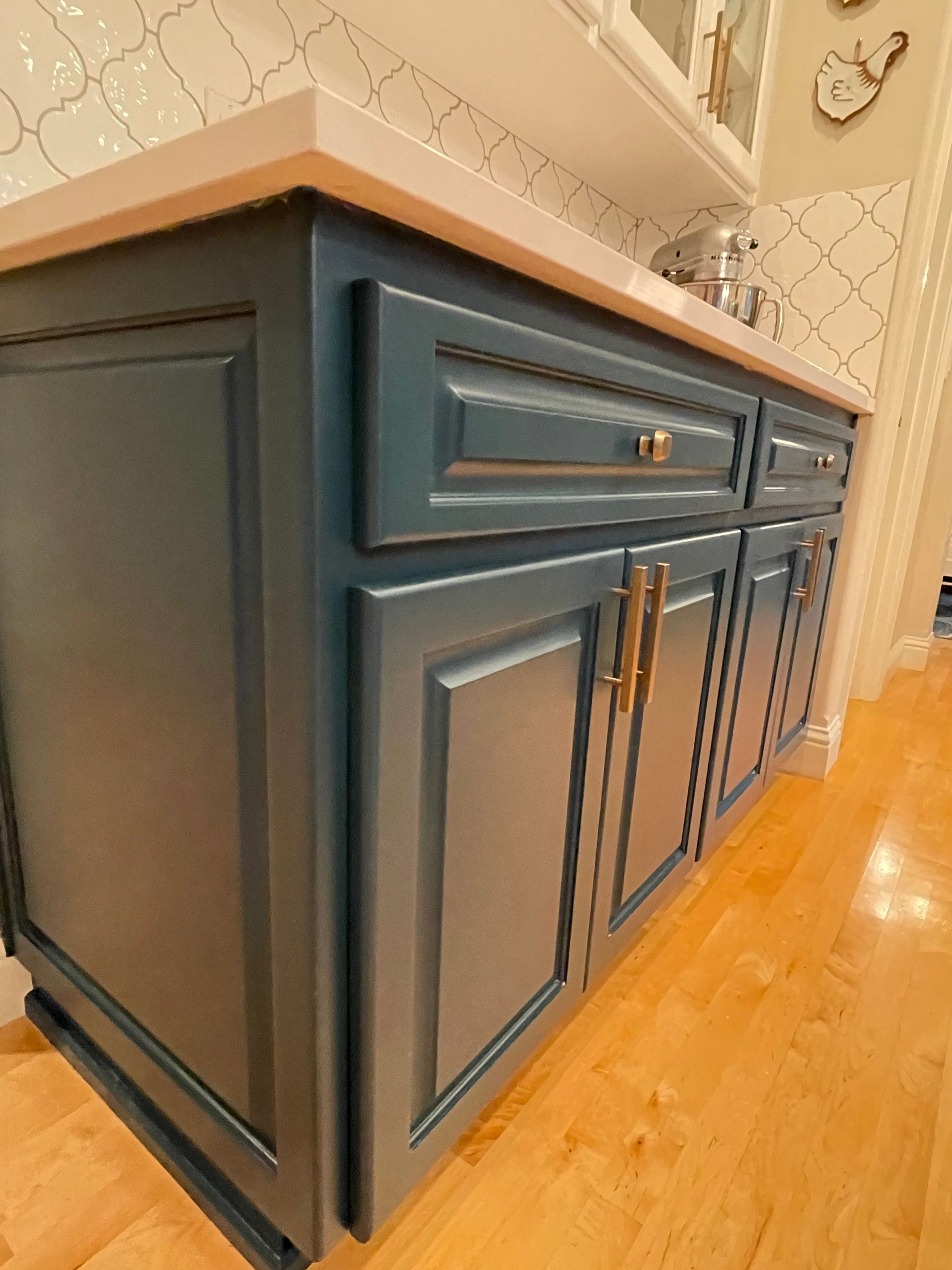 Kitchen cabinet interior painting