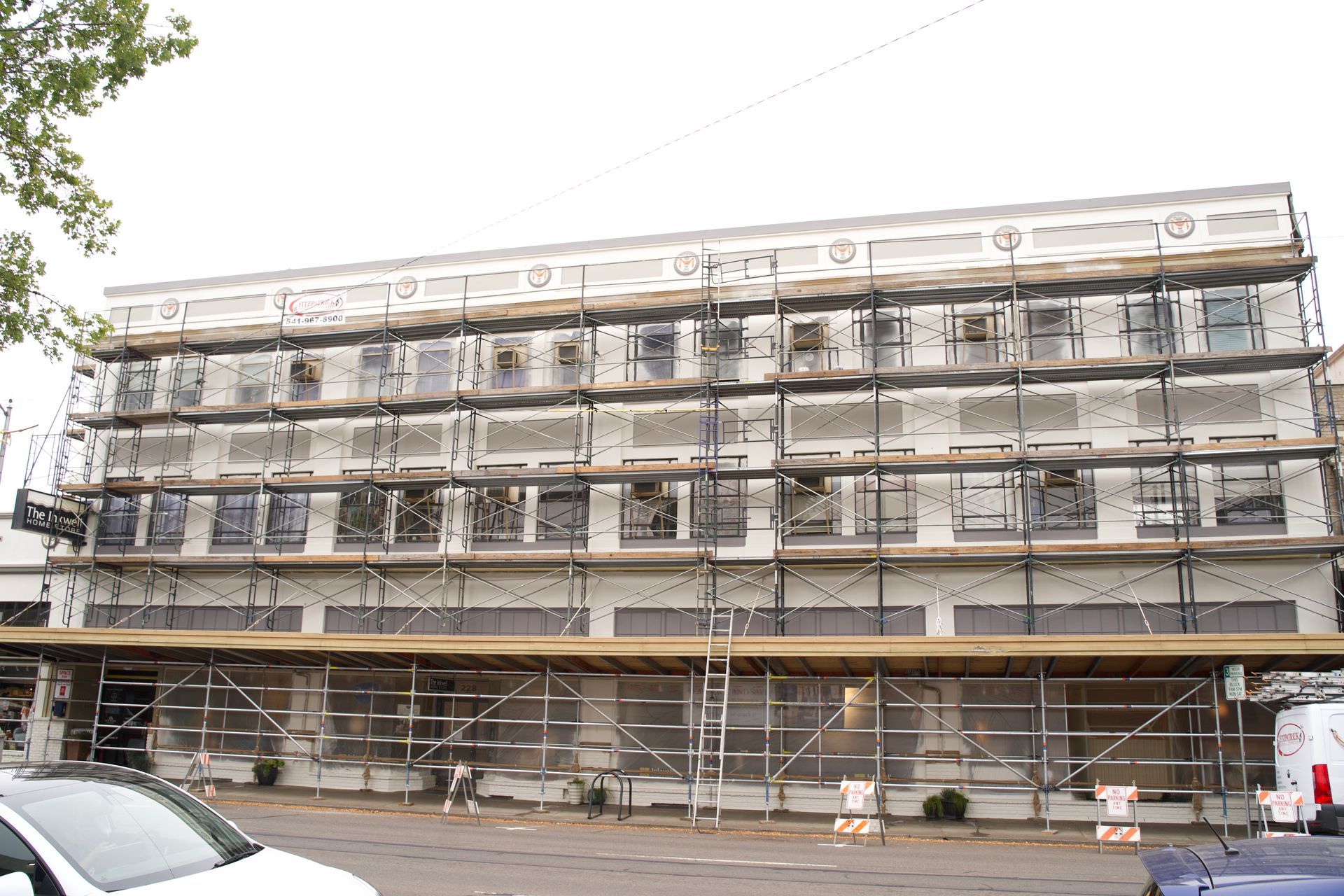 Exterior commercial building painting services