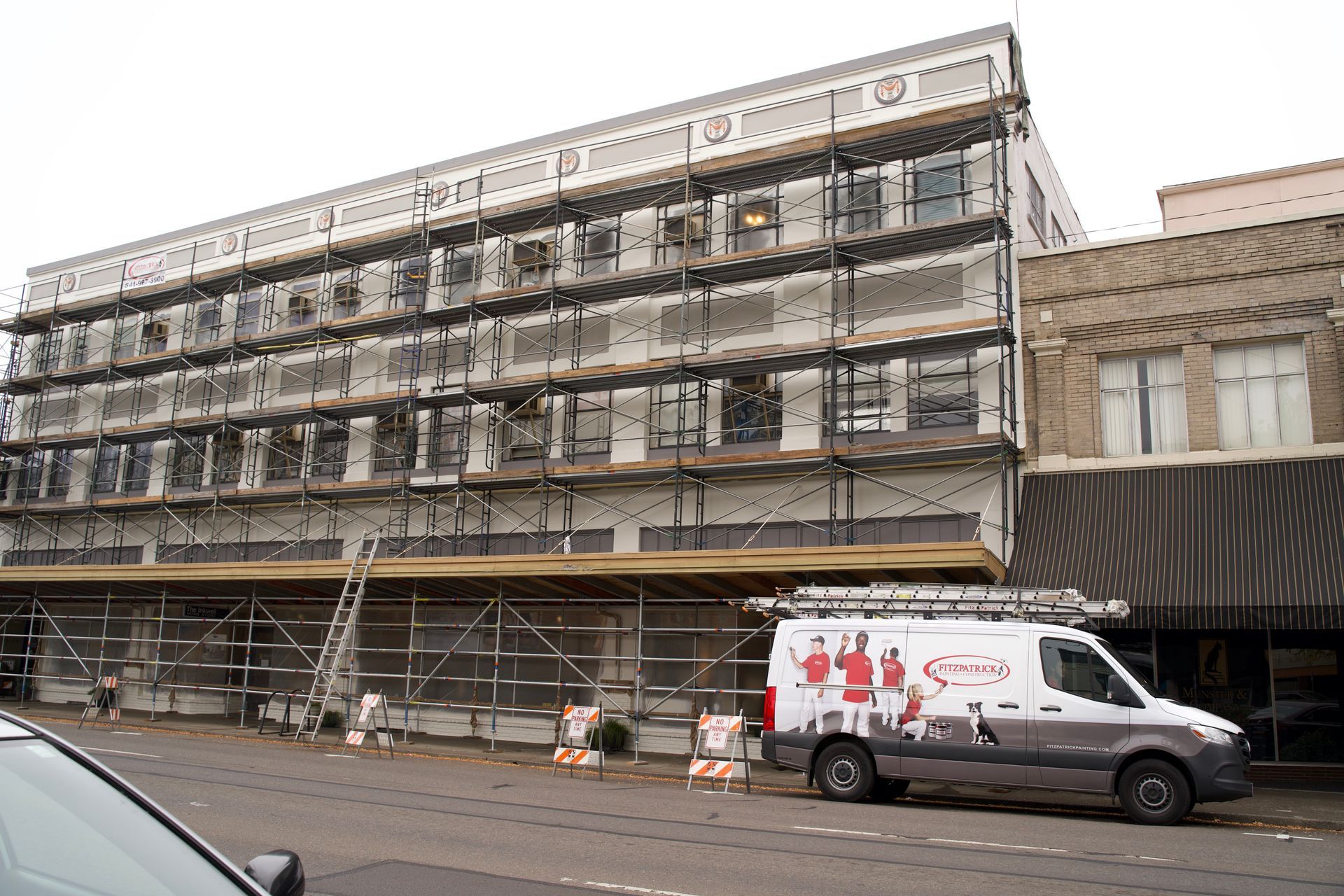 Exterior commercial building painting services