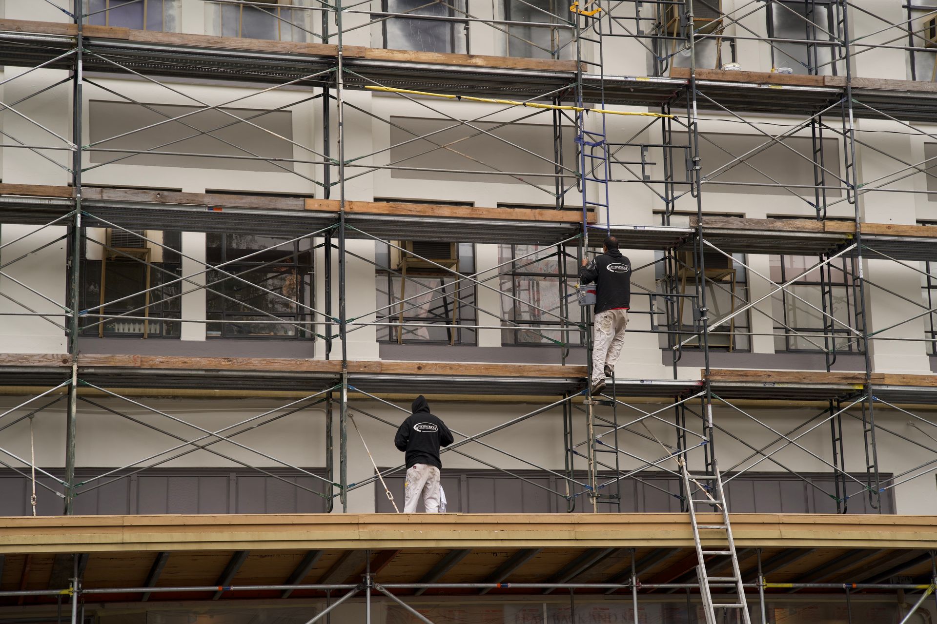 Exterior commercial building painting service