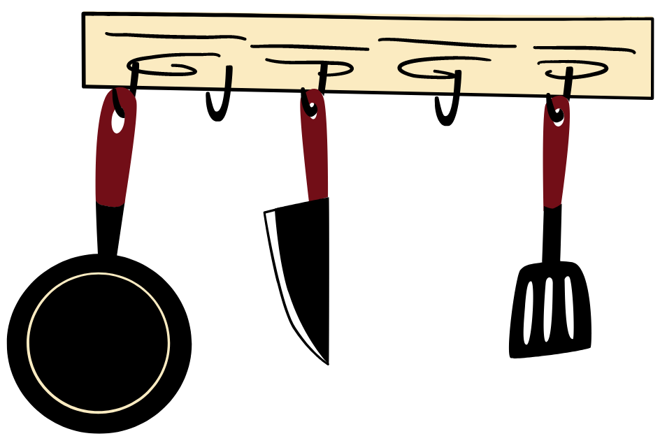 Graphic of kitchen utensils