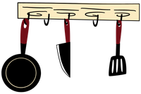 Graphic of kitchen utensils