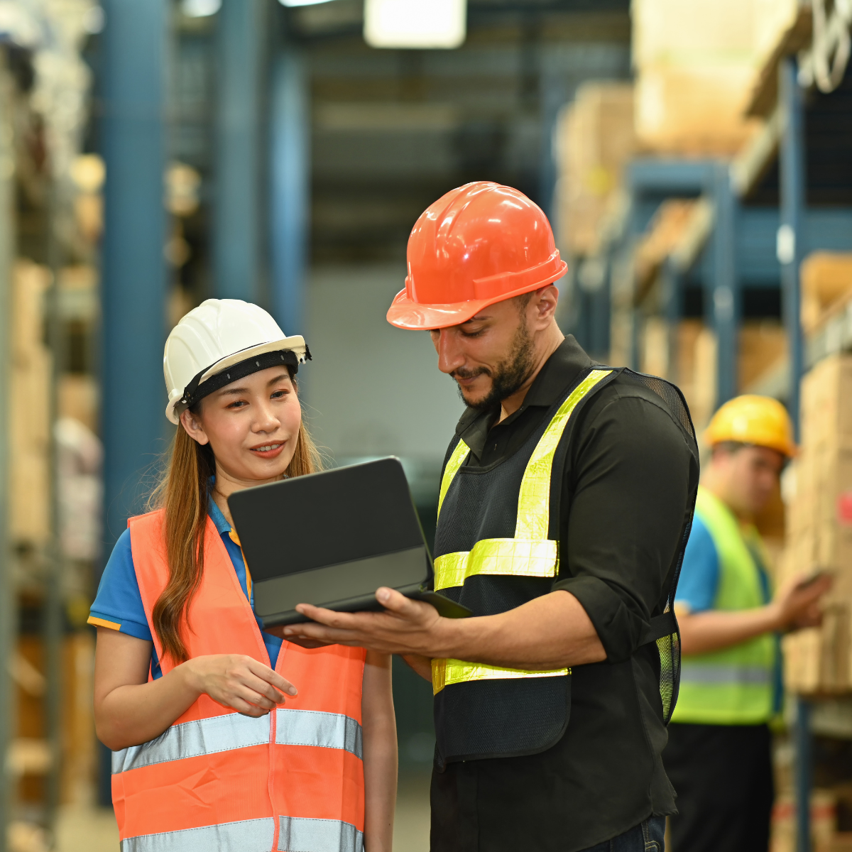 Two warehouse employees