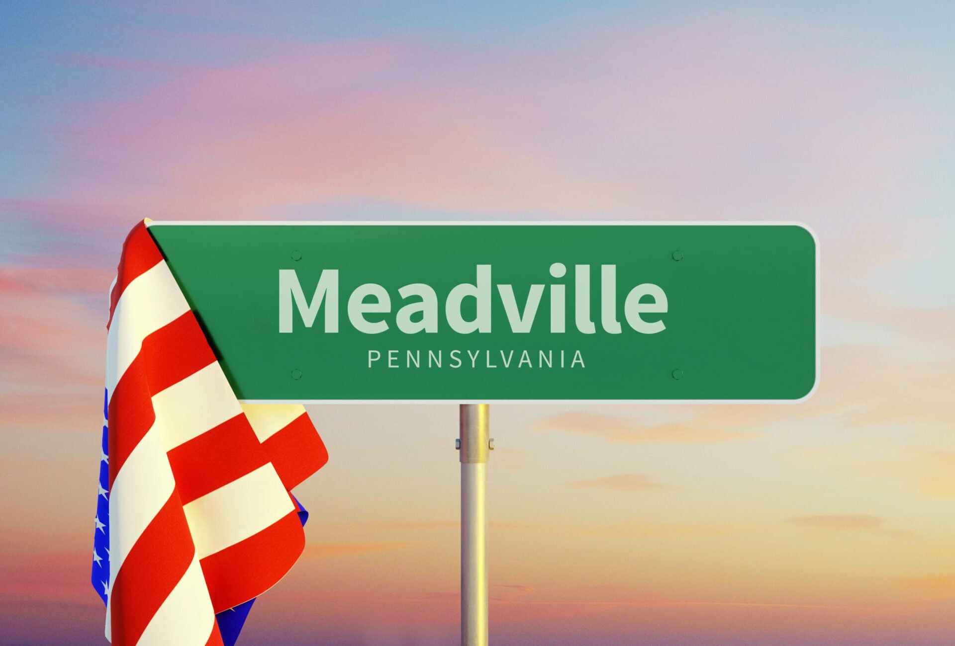Meadville Pennsylvania sign