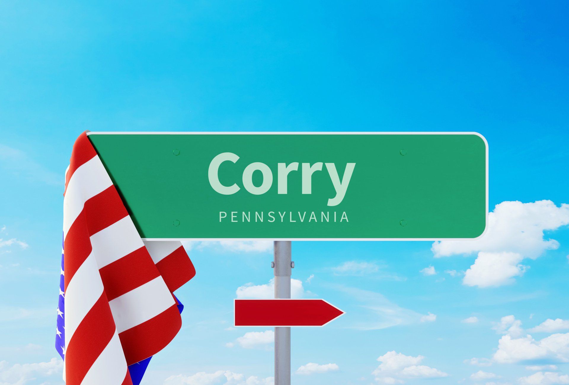 Corry Pennsylvania sign