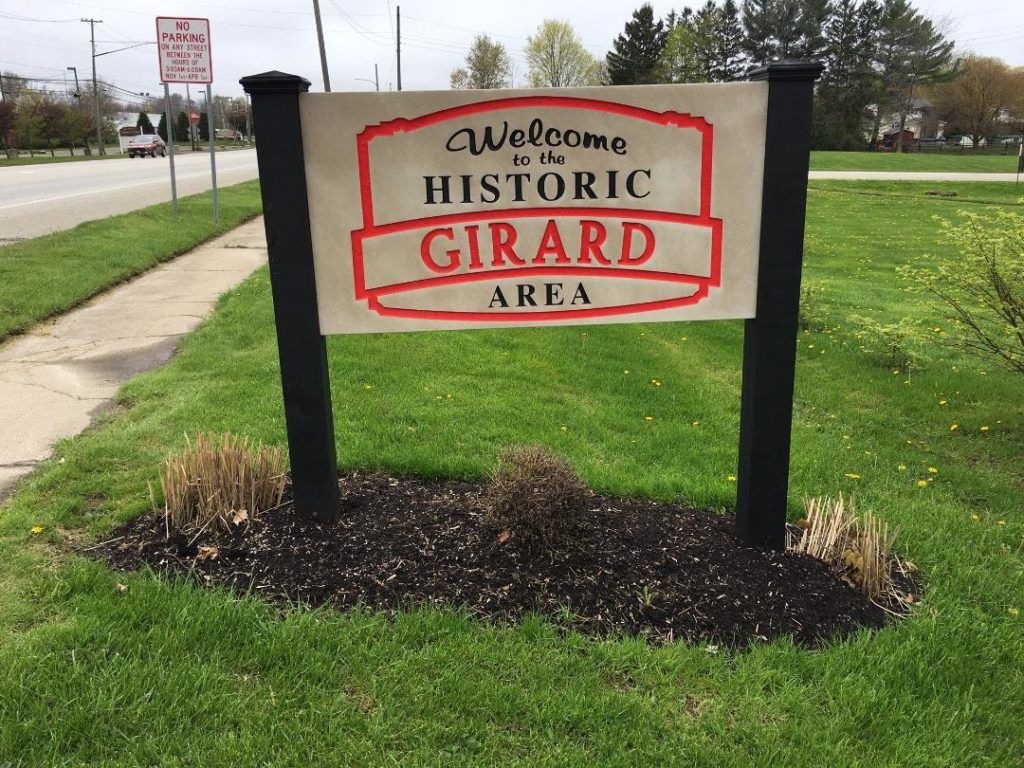 Welcome to Girard sign