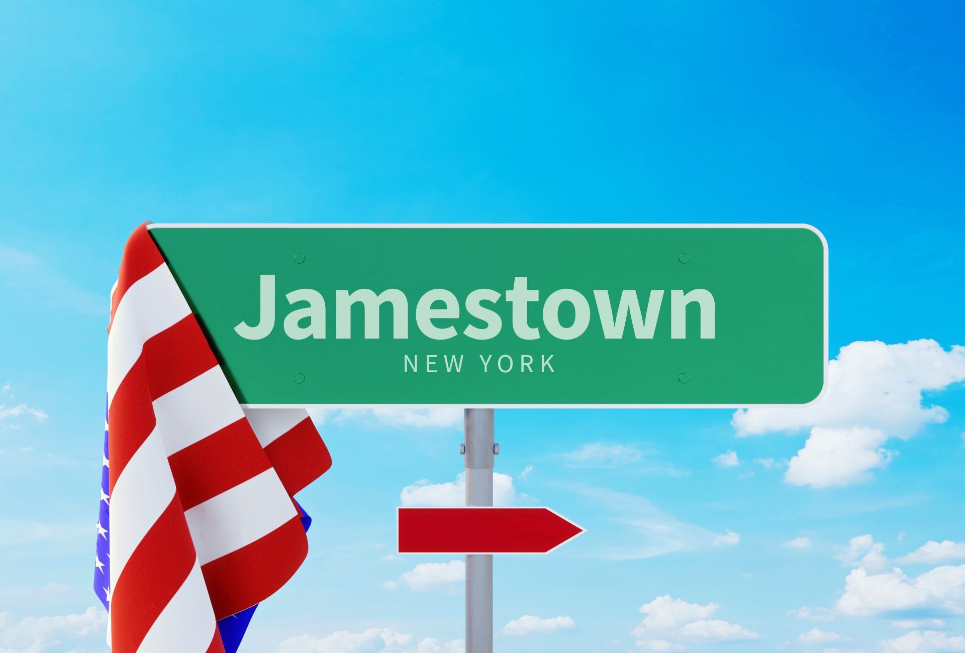 Jamestown New York sign