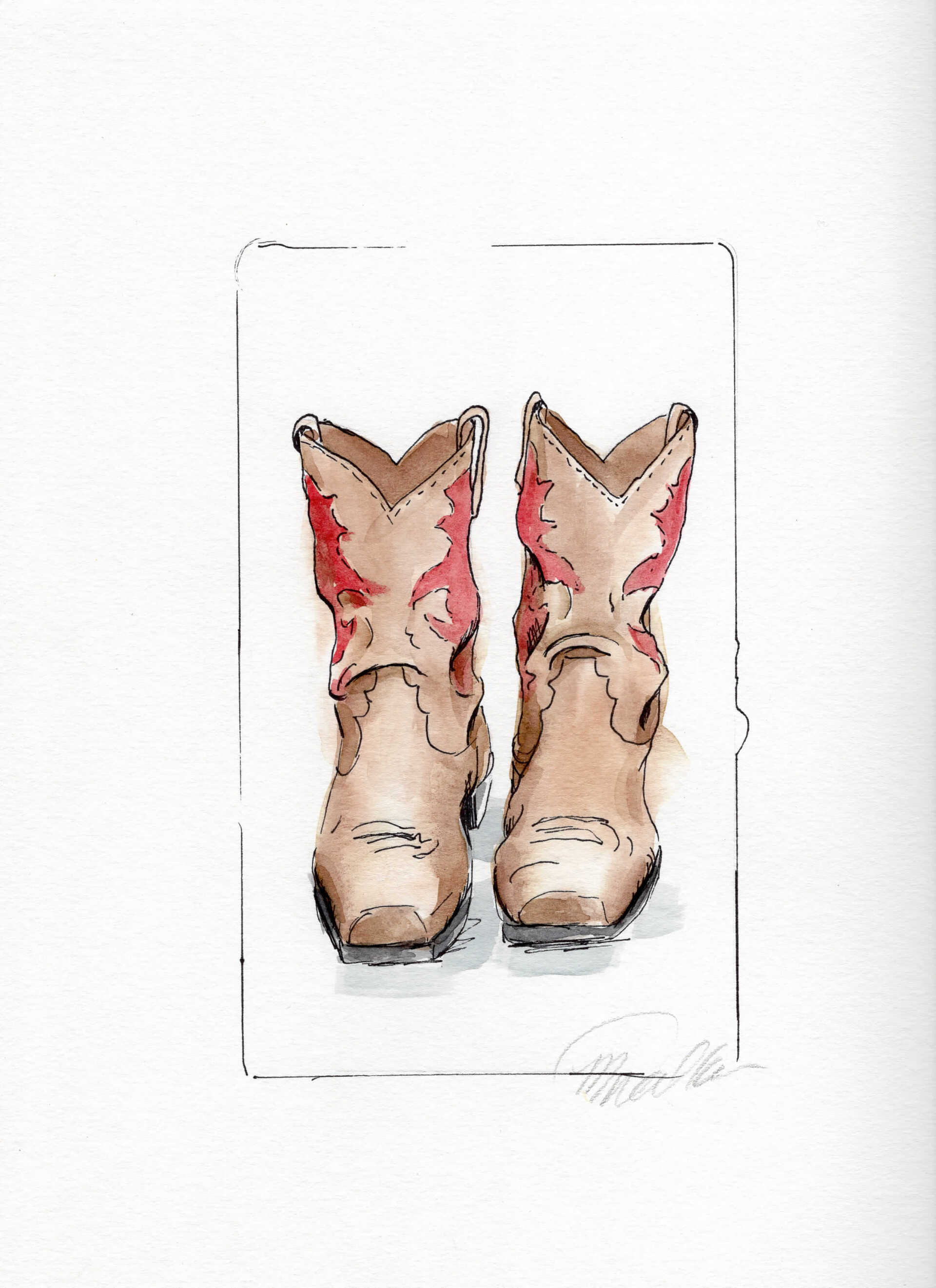 western custom illustrations commissions lease art home decor hotels