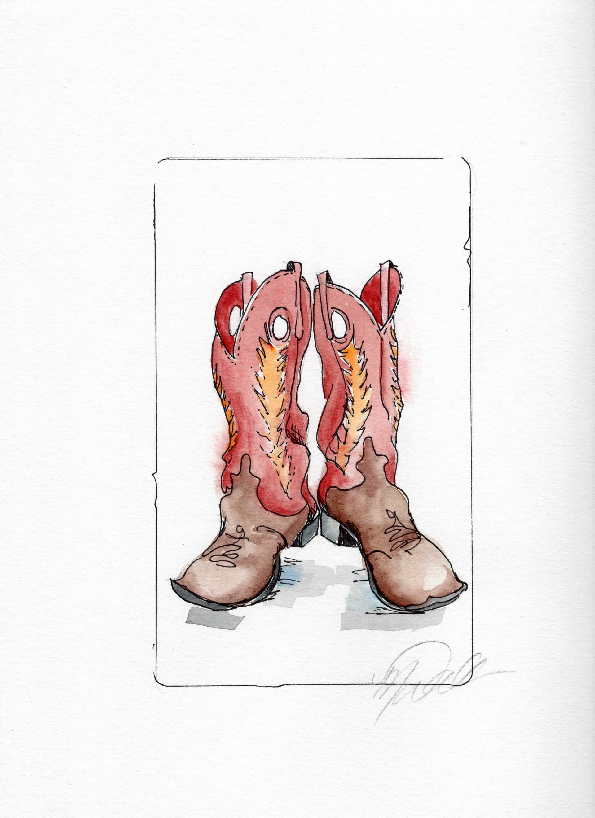 western custom illustrations commissions lease art home decor hotels