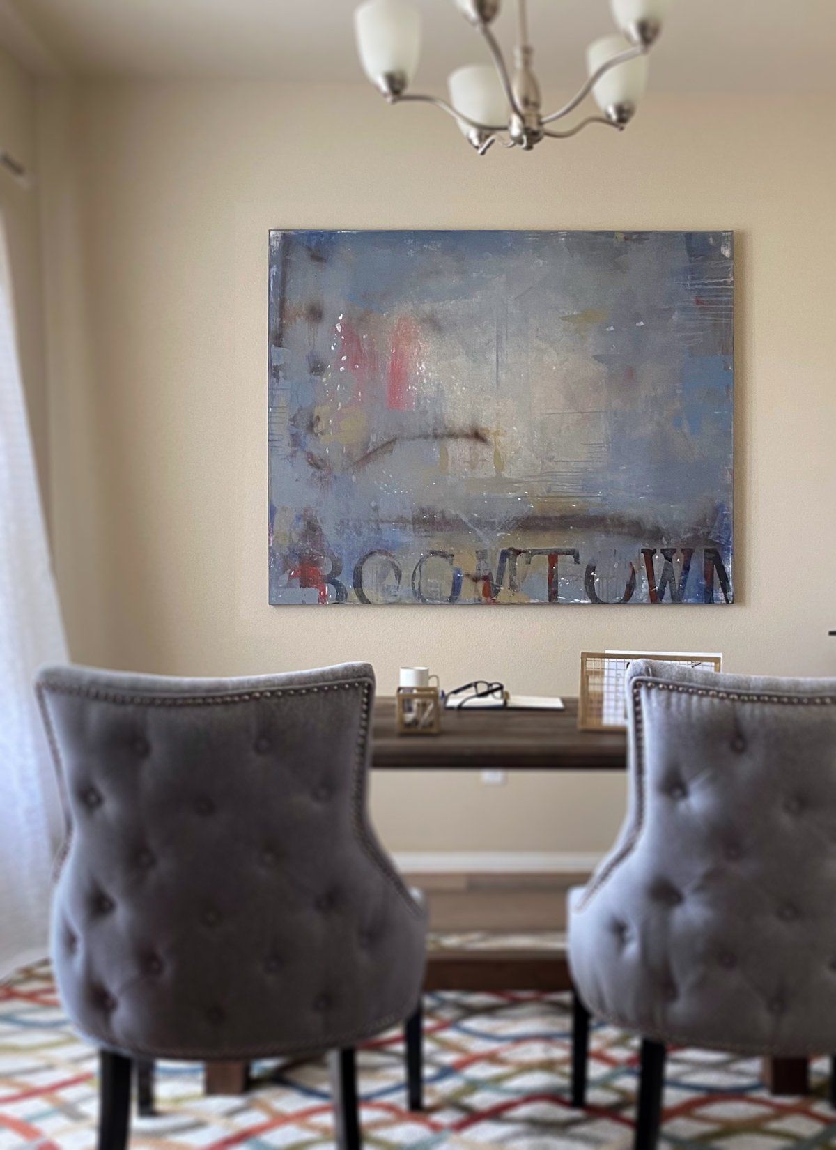 abstract custom painting commissions lease art real estate hotels