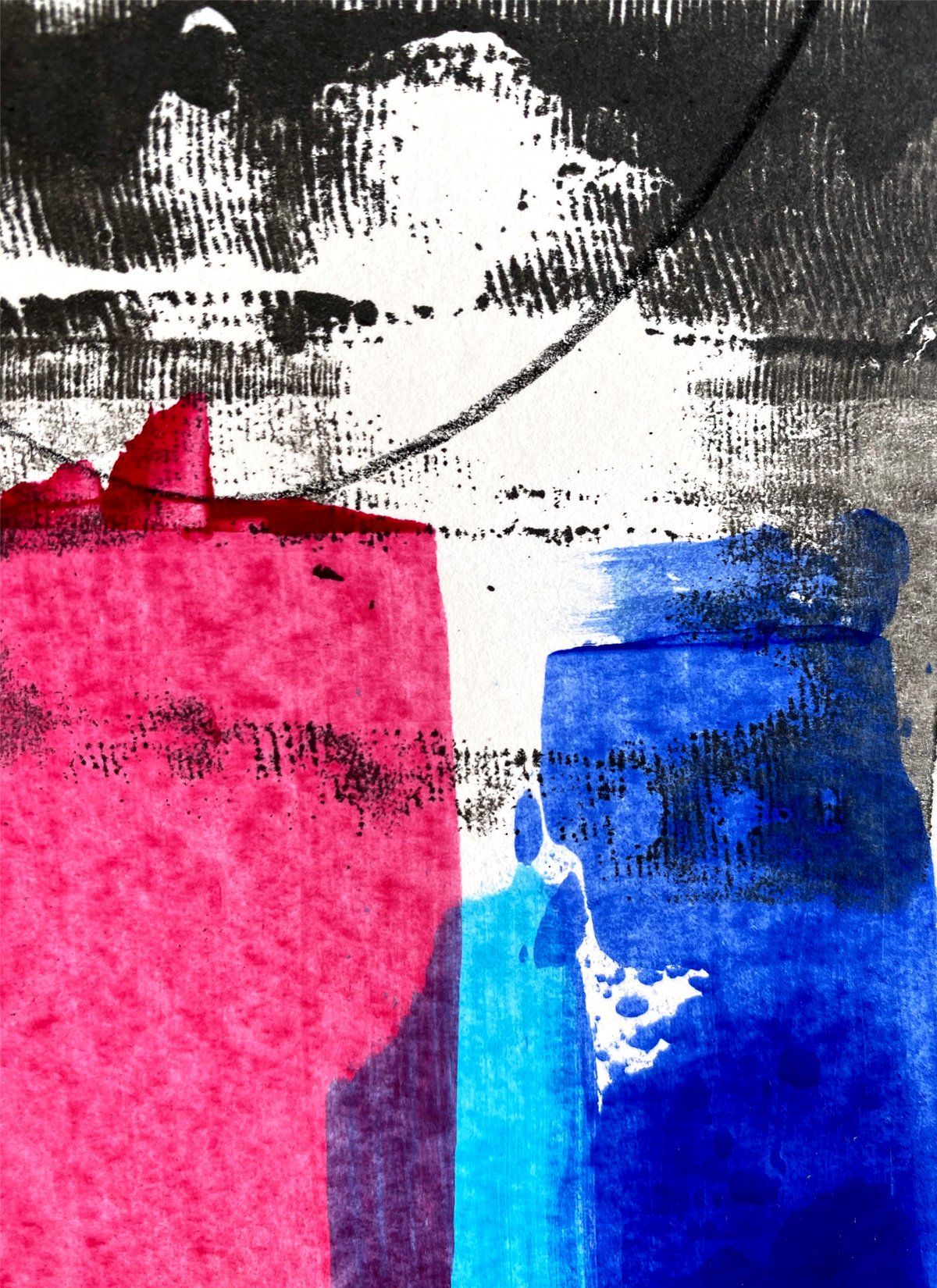 abstract custom monoprint commissions lease art home decor real estate hotels