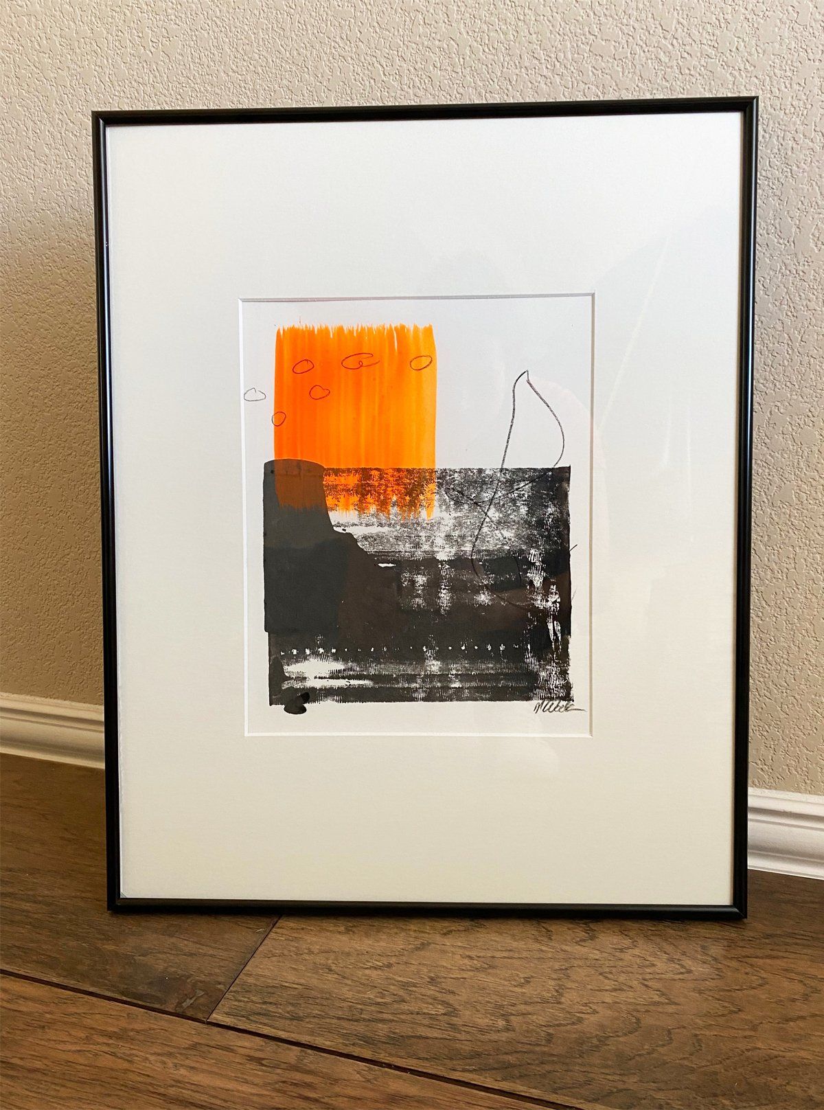 abstract custom monoprint commissions lease art home decor hotels