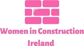 The logo for women in construction ireland is a pink brick wall.