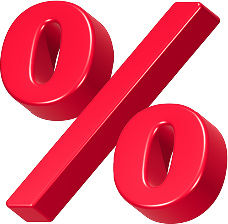 Red Percent Sign | Andrew's Automotive Repair