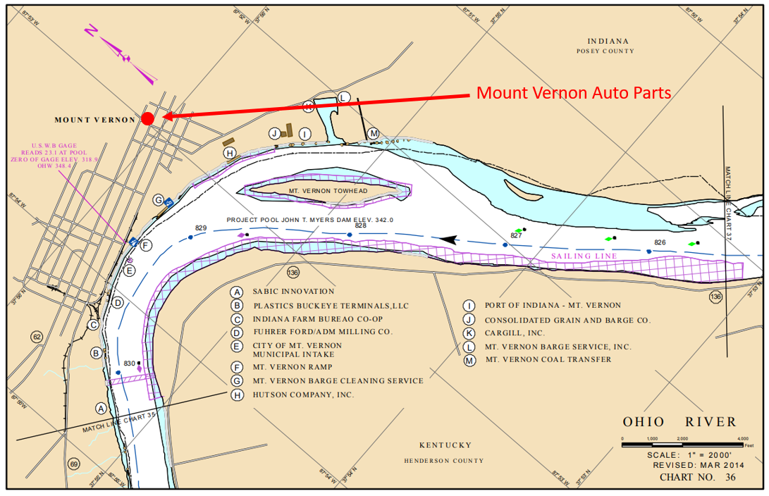 Mount Vernon Auto Parts Legend Map — Mt Vernon, IN — Mt Vernon Auto Parts