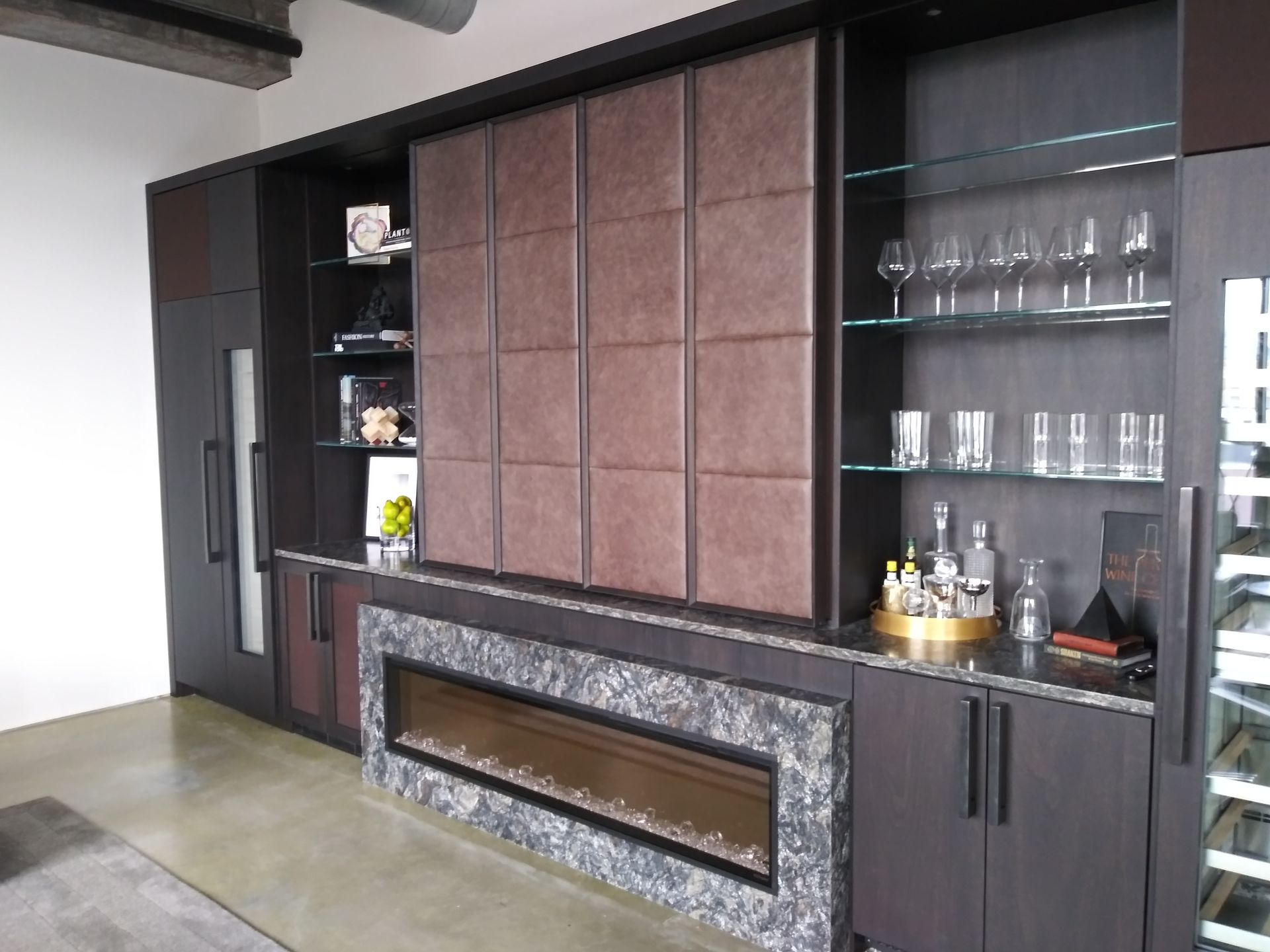 Custom built-in cabinets designed by Olson Cabinets & Woodworking