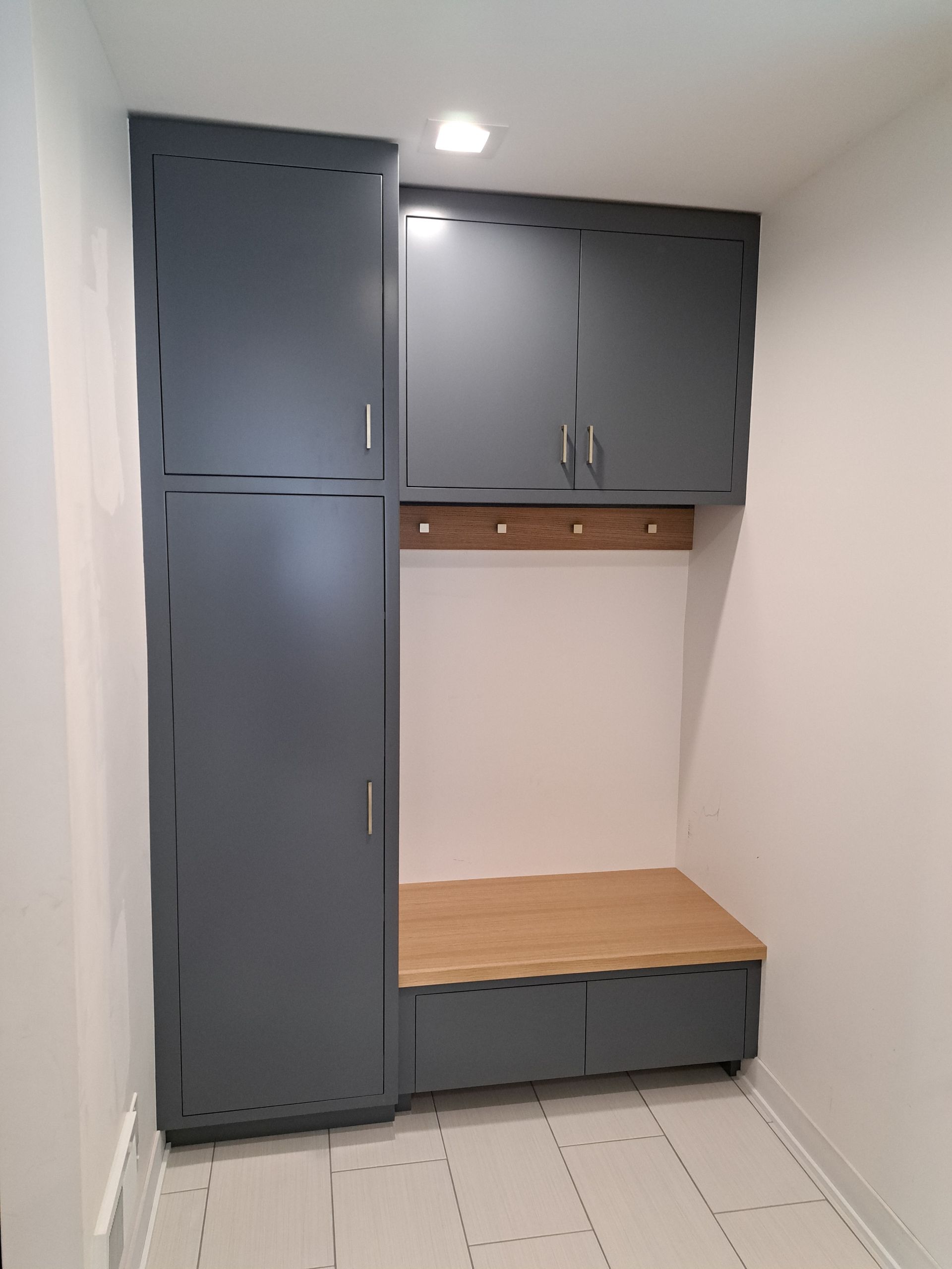 Handcrafted, space-saving built-in designs by Olson Cabinets & Woodworking for homes in Victoria, MN.