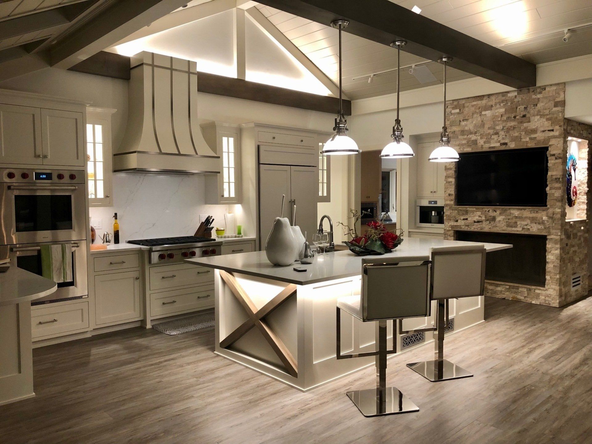 Custom kitchen cabinets designed and crafted by Olson Cabinets & Woodworking in Victoria, MN.