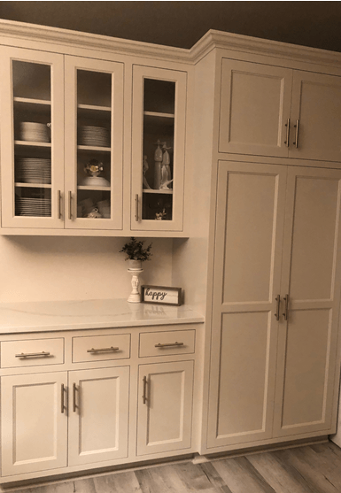 Kitchen cabinets built by Olson Cabinets & Woodworking Inc. in Victoria, MN