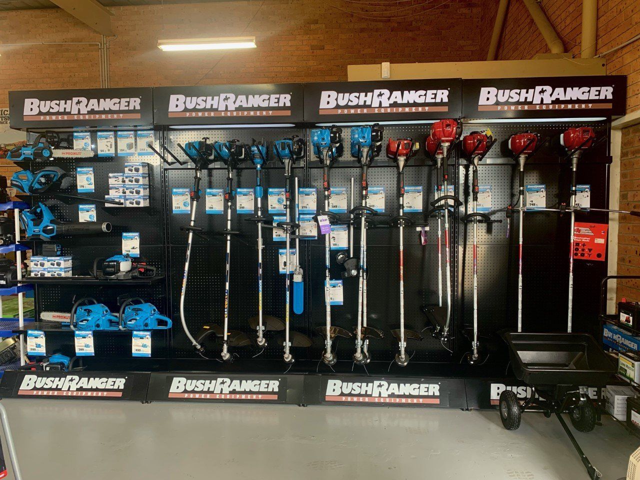 Bush Ranger And Echo Edge Trimmers Display In Store — Great Lakes Mowers & Chainsaws In Tuncurry, NSW