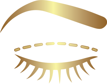 Eyesthetics golden eye logo icon