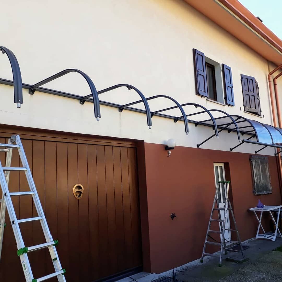 pensiline, Coperture in policarbonato