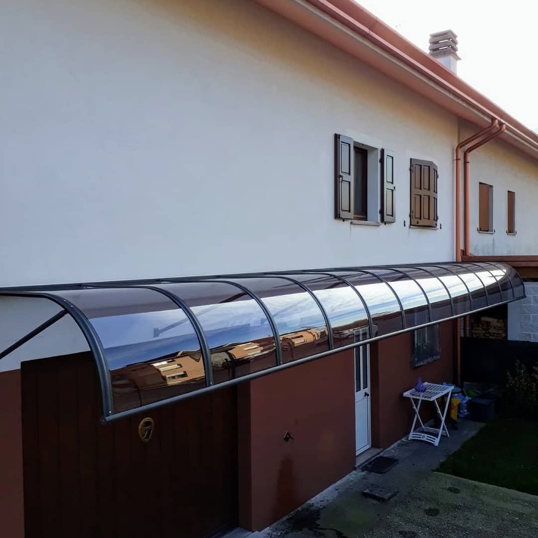 pensiline, Coperture in policarbonato