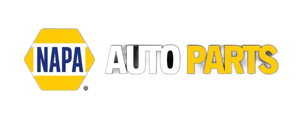 NAPA Auto Parts logo with a blue NAPA text inside a yellow hexagon, followed by the text 