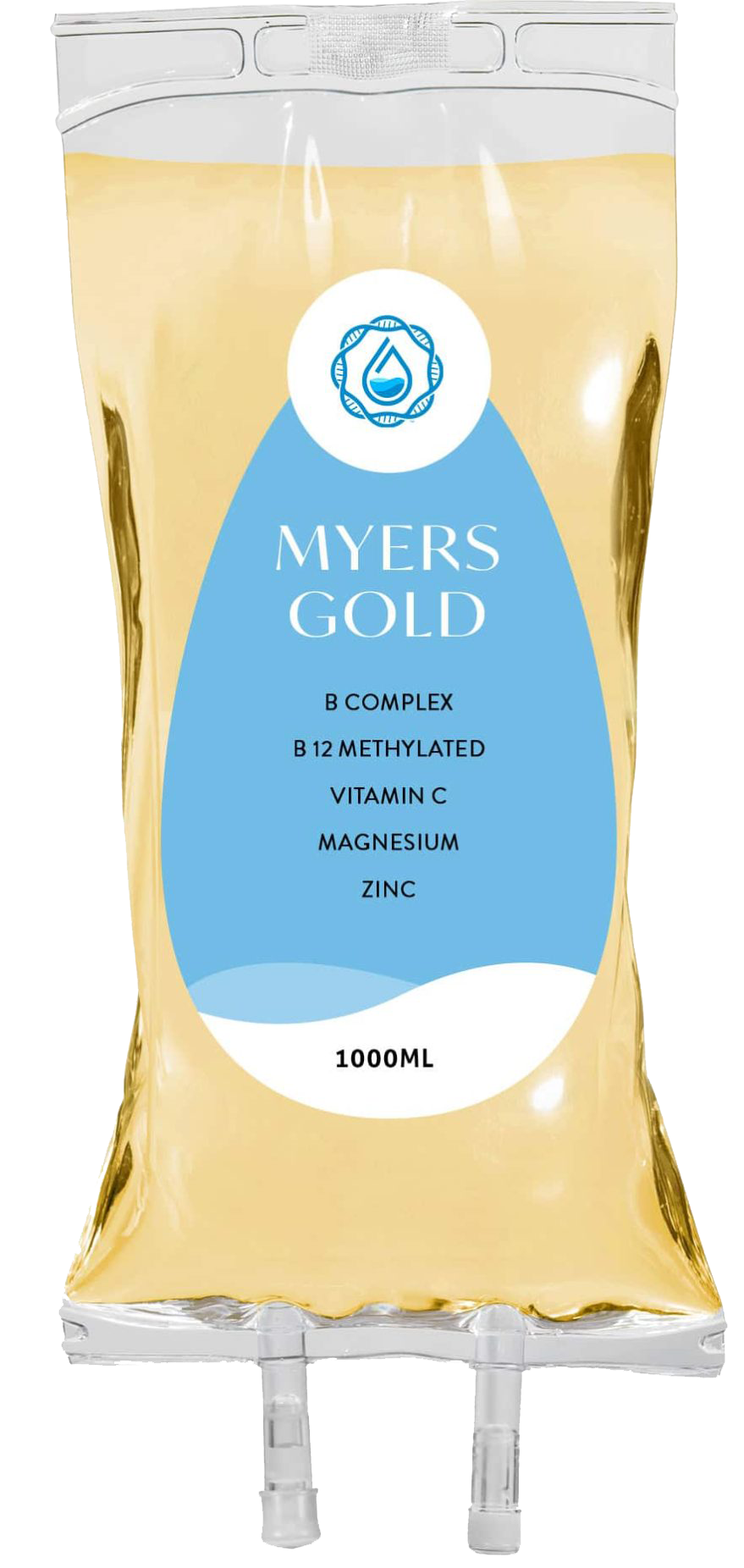 A bag of myers gold soap on a white background