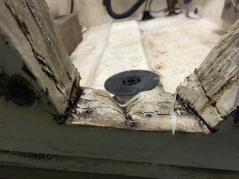 Water damaged transom removal and installation