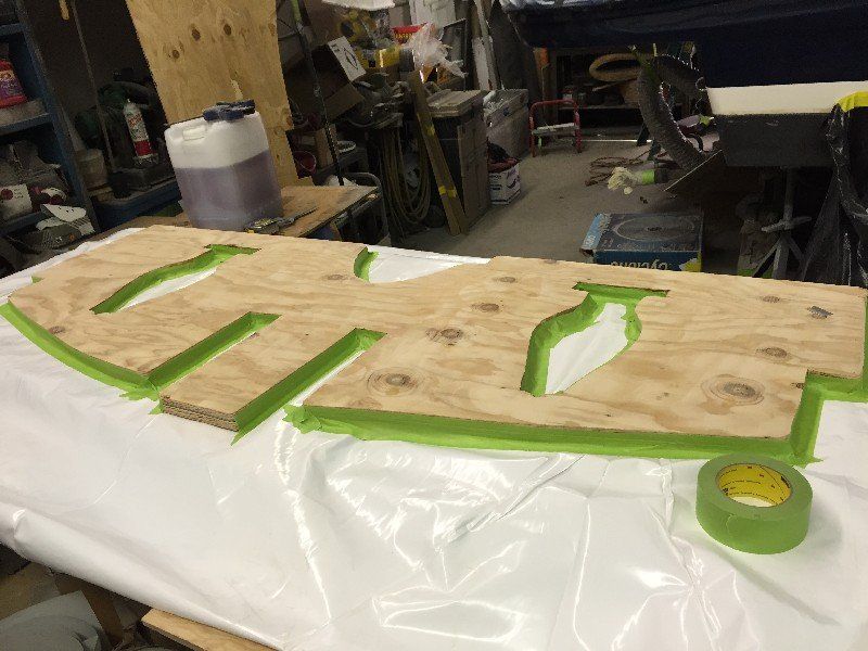 Rebuilt water damaged boat transom