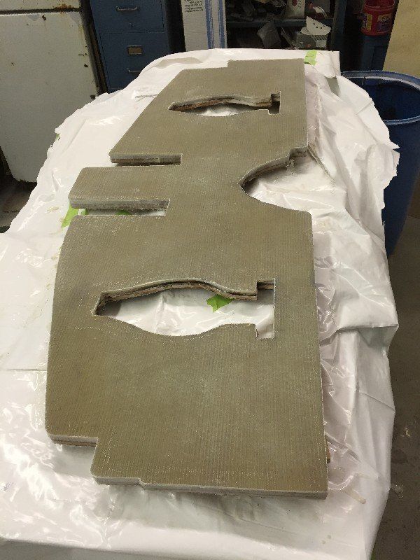 Rebuilt water damaged boat transom