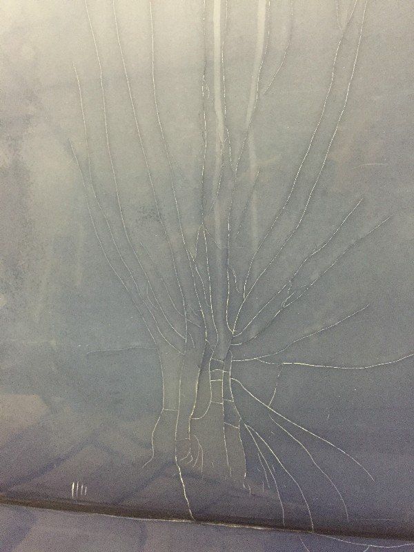 Boat with cracked and damaged fiberglass and gelcoat finish