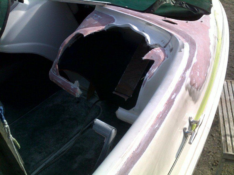 Boat that sustained tree damage and has obsolete parts that need to be repaired