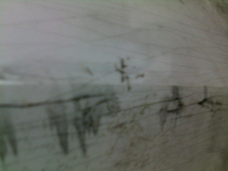 Boat bottom hull with severe fiberglass impact damage